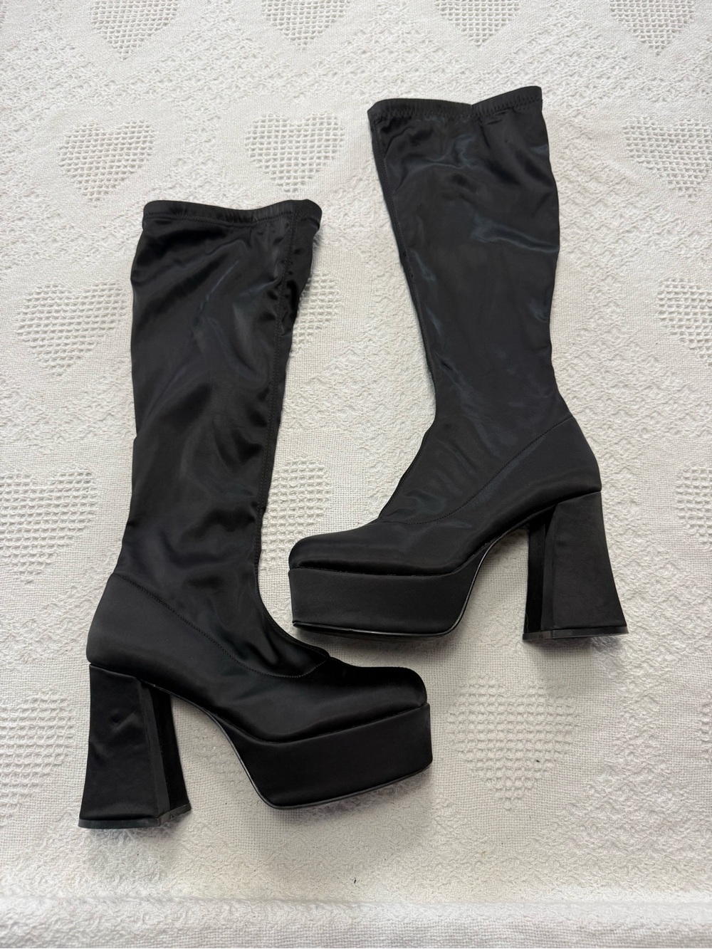 SHEIN Black Platform Mid Calf Boots (9)